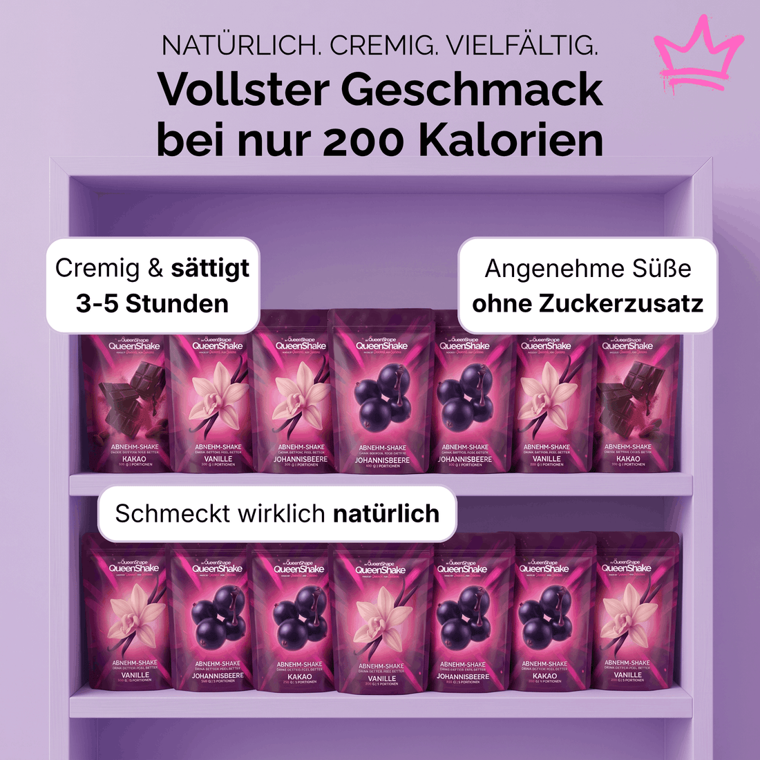 QueenShake cremig im Glas angerührt
