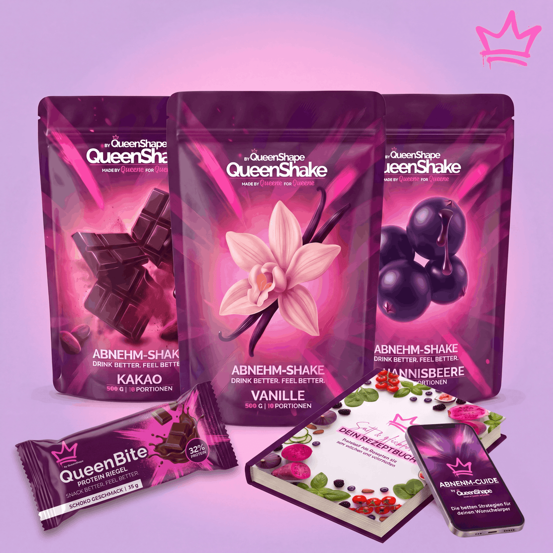 QueenShape 4 Wochen Starter-Set mit drei Dosen